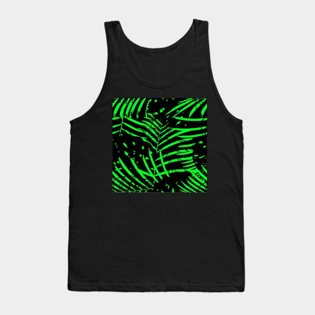 Tropical Neon Leaves Ornate Fabric Background cópia Tank Top by MichelMM